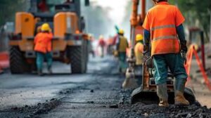 38972151-ai-genere-ouvriers-sur-une-route-construction-photo