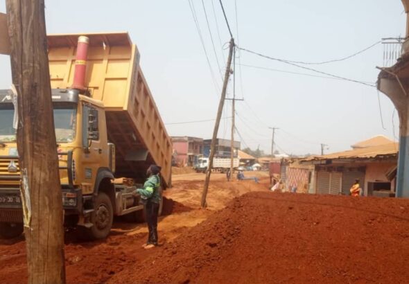 Chantier de la traversee urbaine de Bamenda