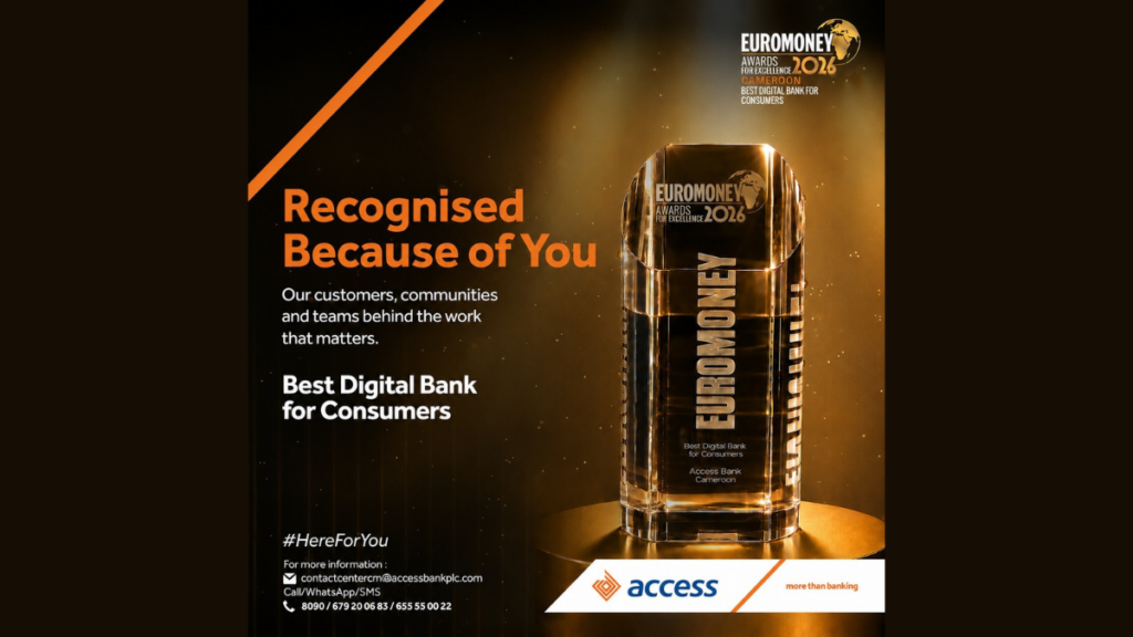 Récompensée aux Euromoney Awards for Excellence 2026, Access Bank Cameroon s'impose comme la Meilleure Banque Digitale du pays.