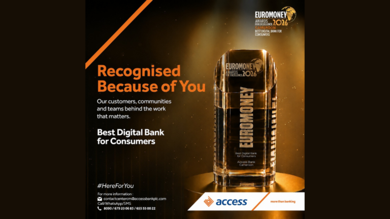 Récompensée aux Euromoney Awards for Excellence 2026, Access Bank Cameroon s'impose comme la Meilleure Banque Digitale du pays.