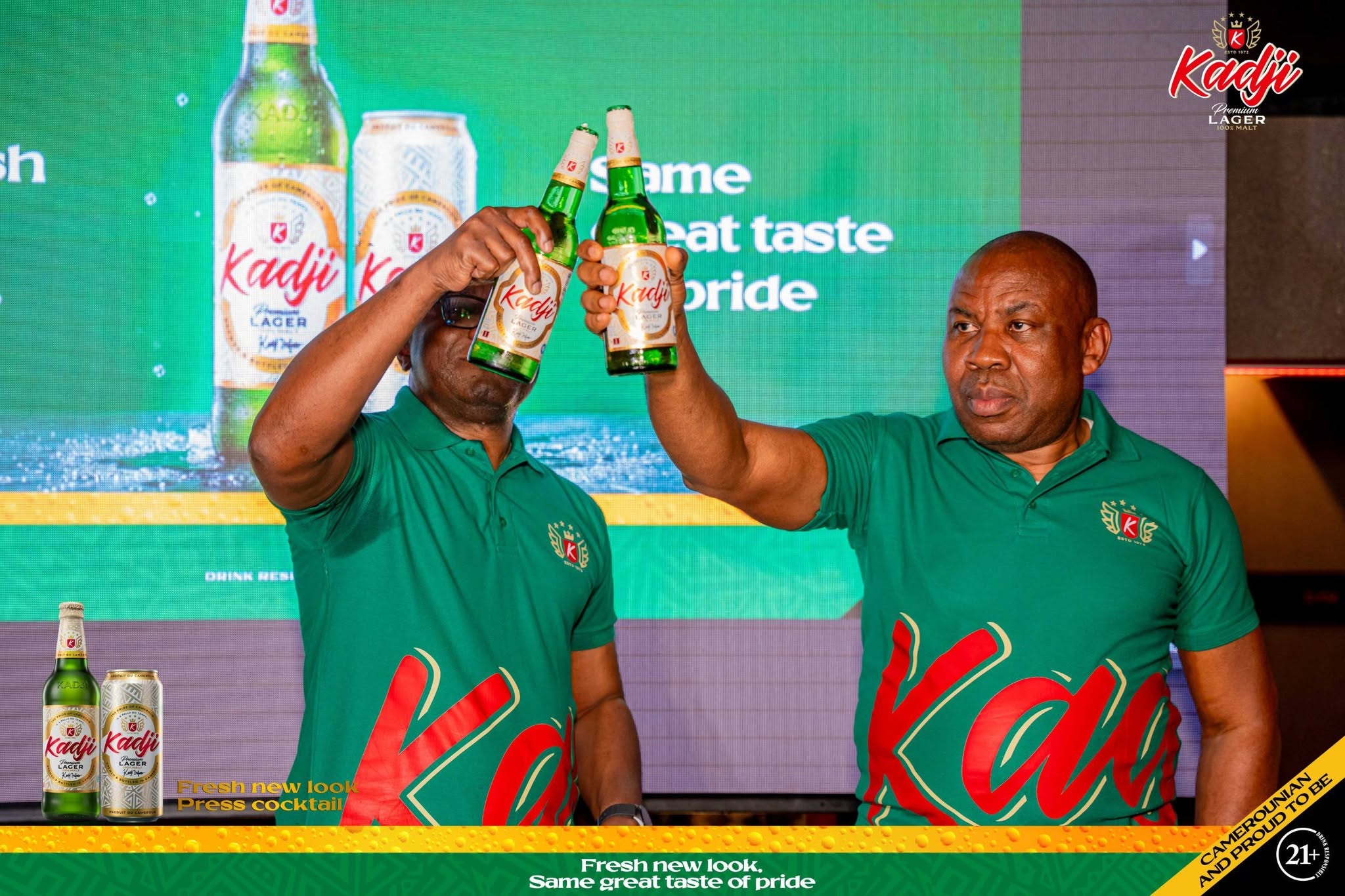 UCB dévoile la nouvelle identité visuelle de la bière Kadji, « Nouvelle allure, même goût unique, même fierté »