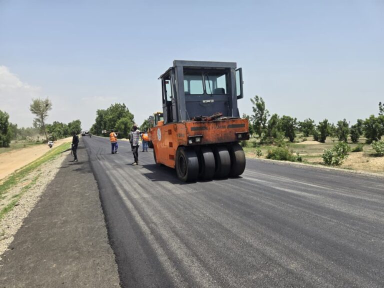 Sur l’axe Mora–Dabanga–Kousseri, au nord du Cameroun, l’entreprise SOTCOCOG intensifie depuis fin juin 2026 les travaux de chaussée sur la section Mora–Tchakamari.