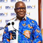 Dr Edoh Kossi Amenounve, directeur général de la Bourse Régionale des Valeurs Mobilières (BRVM), lors d'une intervention institutionnelle à Abidjan. Sous sa direction, la BRVM a franchi le seuil historique de 20 000 milliards de FCFA de capitalisation boursière en août 2026, illustrant la montée en puissance des marchés financiers de l'UEMOA.