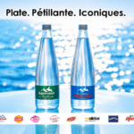 Source du pays-Supermont-Nouvelle gamme de bouteilles en verre-Eau plate et pétillante-Image LVDE