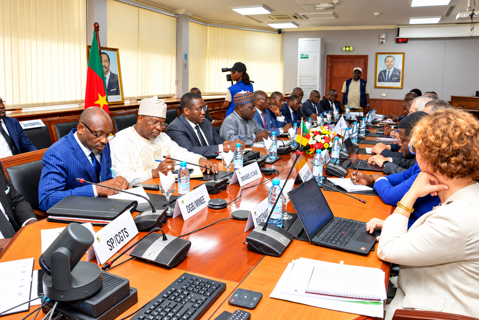 Le ministre Alamine Ousmane Mey échange avec la mission du FMI à Yaoundé en septembre 2026