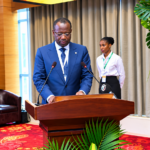 Yvon Sana Bangui, gouverneur de la BEAC et président de la COBAC, lors de la concertation annuelle avec les acteurs bancaires de la CEMAC.