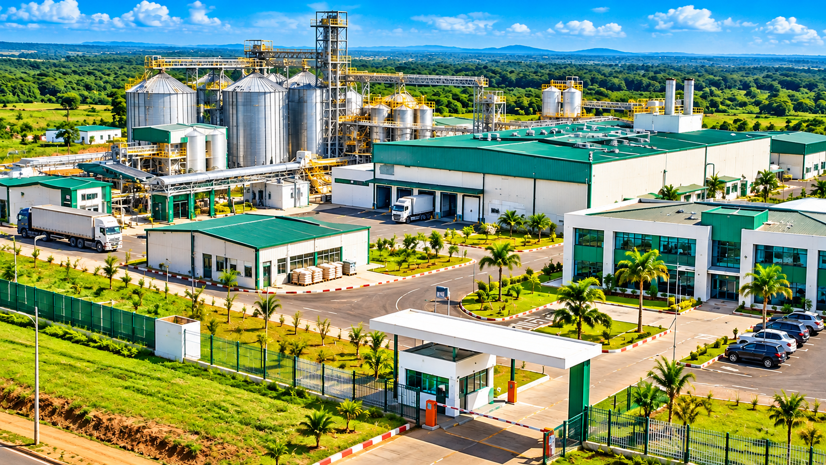 Complexe industriel agroalimentaire de Kaélé au Cameroun, un projet de 23,2 milliards FCFA destiné à transformer 73 000 tonnes de productions agricoles et animales par an dans la région de l’Extrême-Nord.