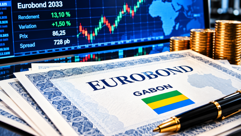 Eurobond 2034 du Gabon en baisse sur les marchés financiers internationaux.