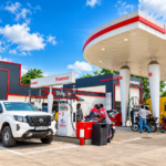 Première station-service Tradex à Kinshasa, en République démocratique du Congo.