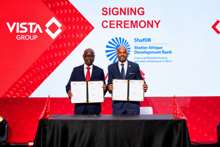 Vista Group Holding et Shelter Afrique Development Bank signent un partenariat pour développer le financement des logements abordables et durables en Afrique de l’Ouest.